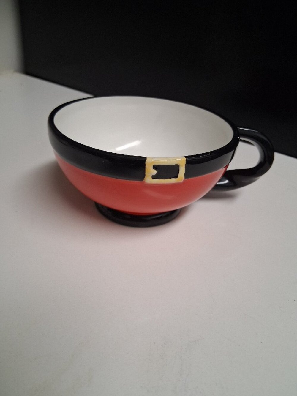 Christopher Radko Santa Belt Soup Mug Bowl - Traditions Holiday Celebrations